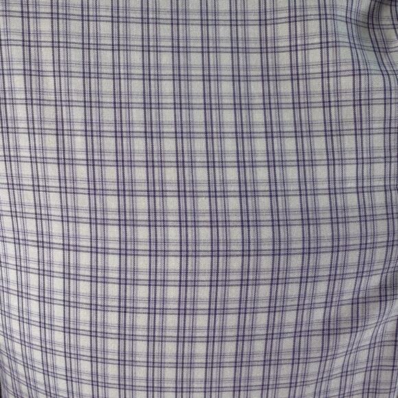 Black Brown 1826 Button‎ Front Shirt Mens 16 1/2 34/35 Purple Multicolor Paid - Picture 2 of 8